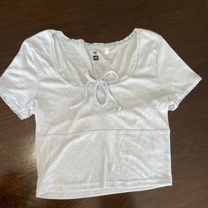 Baby Blue Cropped Tee